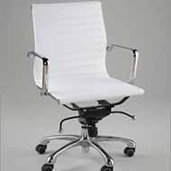 Euro Style Otto Collection Mid Back Executive Chair (White)